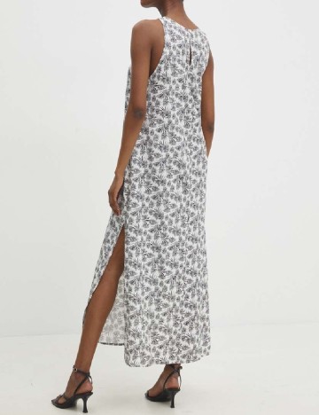 Rochie lunga Answear LAB, alb/negru