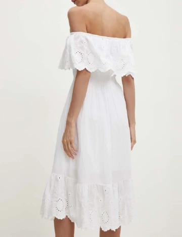 Rochie medie Answear LAB, alb