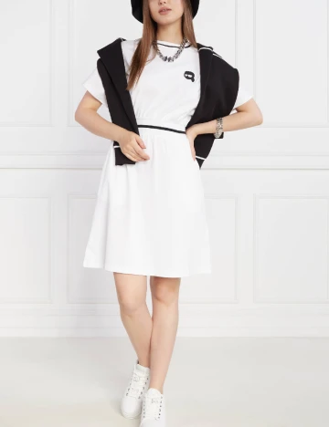 Rochie scurta KARL LAGERFELD, alb