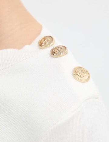 Bluza Morgan de toi, alb/rosu