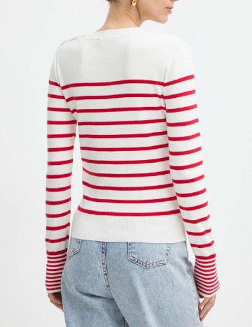 Bluza Morgan de toi, alb/rosu