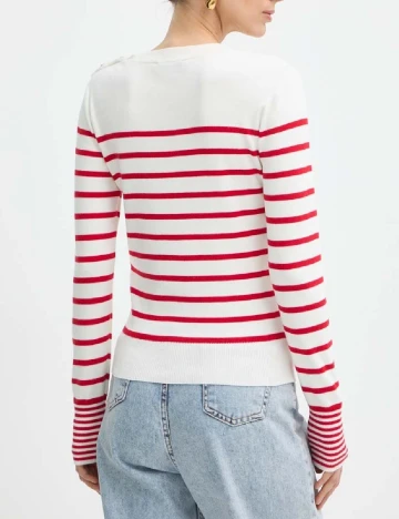 Bluza Morgan de toi, alb/rosu