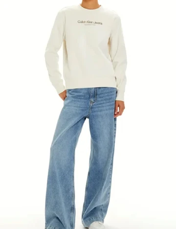 Bluza Calvin Klein Jeans, ecru