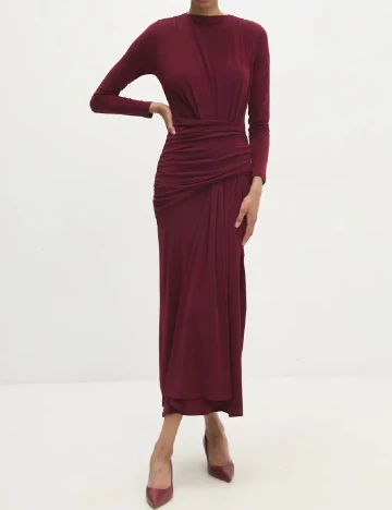 Rochie lunga Answear LAB, visiniu