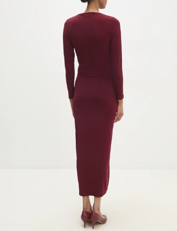 Rochie lunga Answear LAB, visiniu