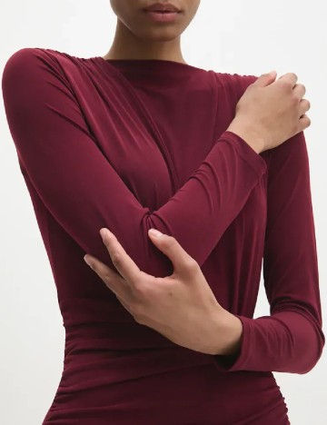 Rochie lunga Answear LAB, visiniu