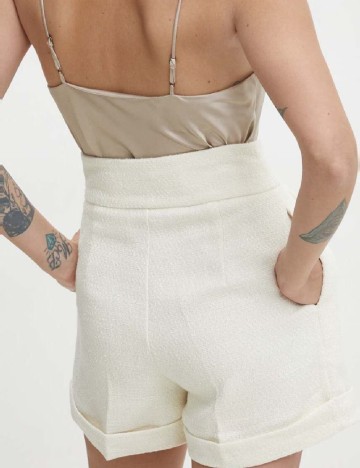 Pantaloni scurti Answear LAB, crem