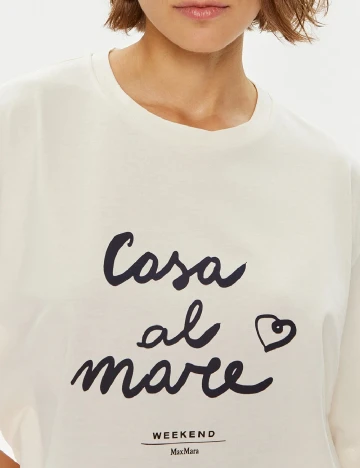Tricou Weekend Max Mara, ecru