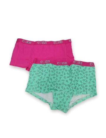 
						Set Boxeri 2 perechi Cozzi, roz/turcoaz