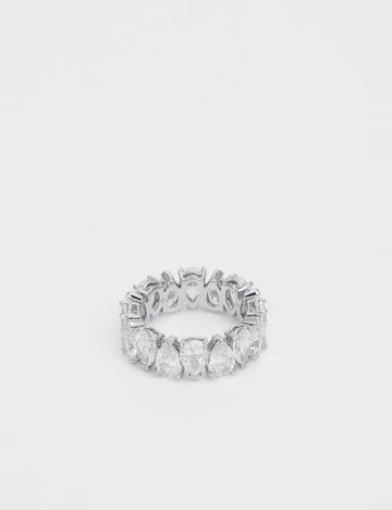 Inel Swarovski, argintiu