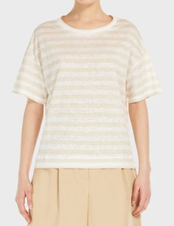 Tricou Weekend Max Mara, crem/alb