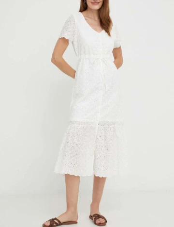 Rochie medie Answear LAB, alb