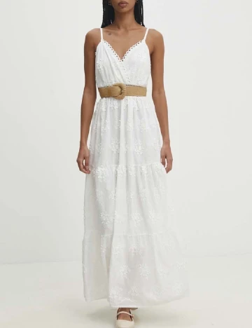 Rochie lunga Answear LAB, alb