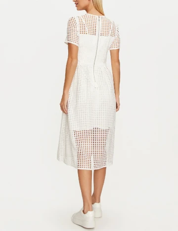 Rochie medie DKNY, alb