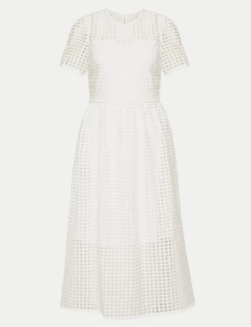 Rochie medie DKNY, alb