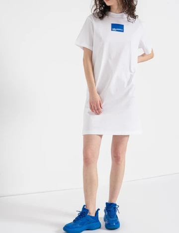 Rochie scurta Karl Lagerfeld Jeans, alb