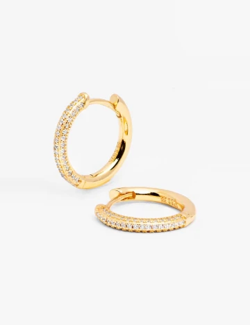 Cercei din argint placat cu aur ANIA KRUK, auriu