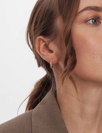 Cercei din argint placat cu aur ANIA KRUK, auriu