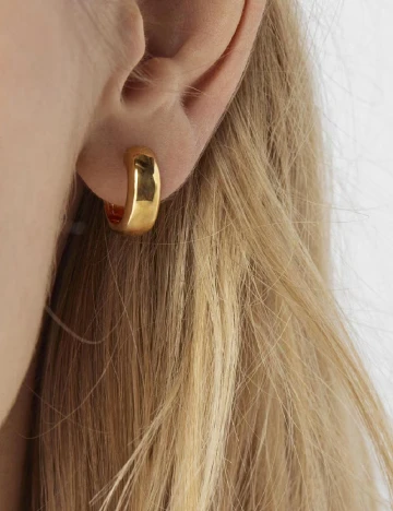 Cercei din argint placati cu aur TOUS, auriu