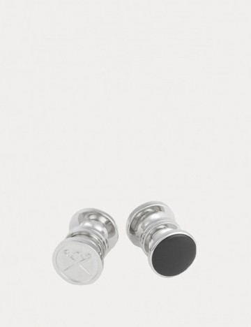 
						Butoni HACKETT, argintiu/negru