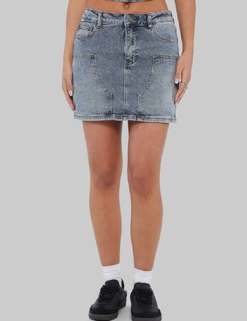 
						Fusta Guess, albastru