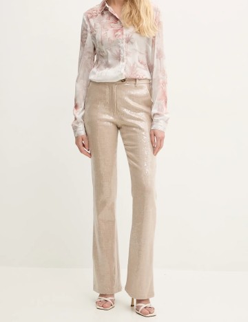 
						Pantaloni Silvian Heach, crem