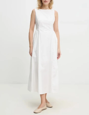 Rochie medie Answear LAB, alb