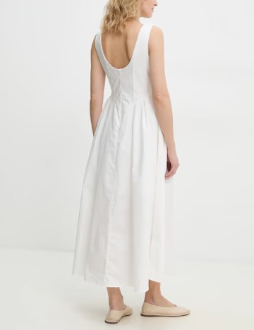 Rochie medie Answear LAB, alb