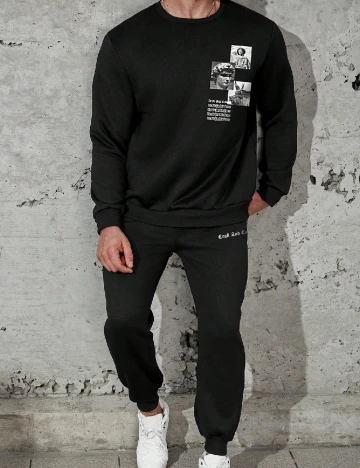 Compleu SHEIN Plus Size Men, negru