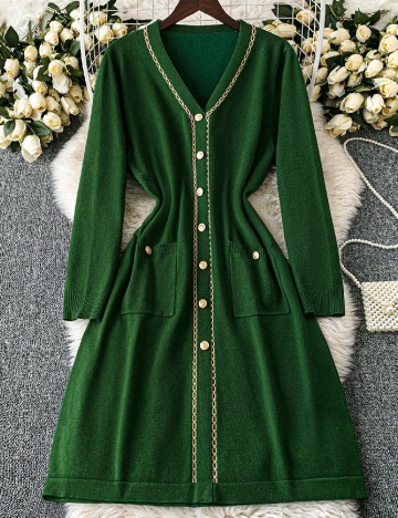 
						Rochie medie SHEIN CURVE, verde