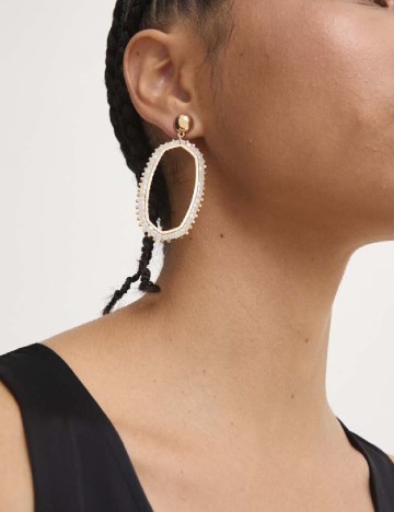 Cercei LAB, alb/auriu