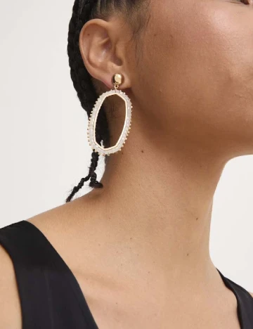 Cercei LAB, alb/auriu