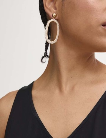 Cercei LAB, alb/auriu