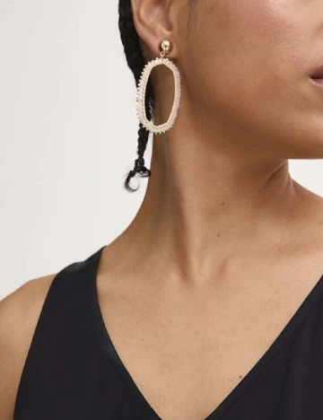 Cercei LAB, alb/auriu