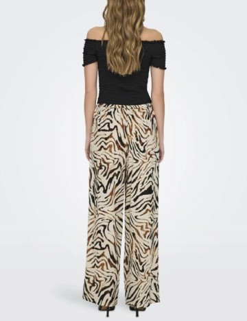 Pantaloni Jacqueline de Yong, maro/bej