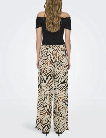 Pantaloni Jacqueline de Yong, maro/bej