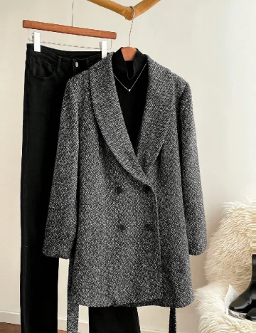 Palton SHEIN CURVE, gri