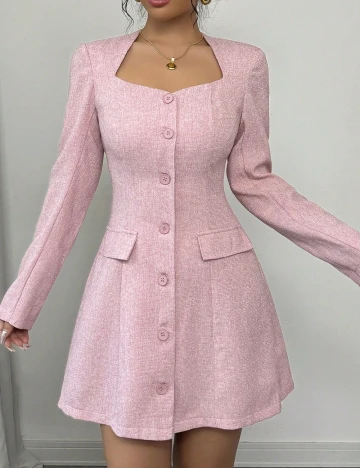 Rochie scurta SHEIN, roz