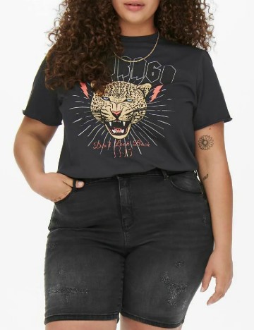 
						Tricou Only Carmakoma, gri inchis