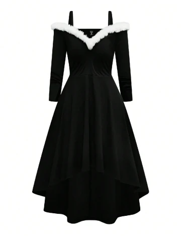 Rochie medie SHEIN CURVE, negru