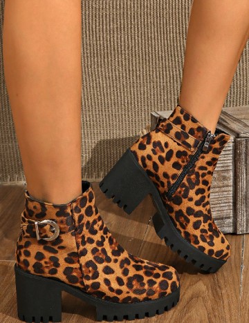 
						Botine SHEIN, animal print