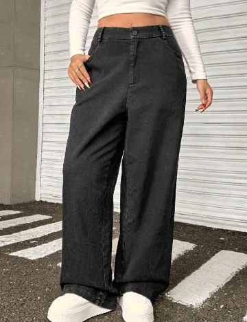 Blugi SHEIN CURVE, negru