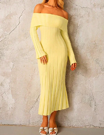 Rochie lunga Parthea, galben