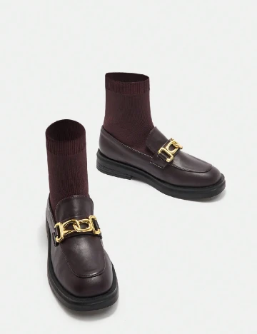 Mocasini SHEIN, maro