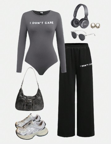 
						Compleu Shein Kids, gri/negru