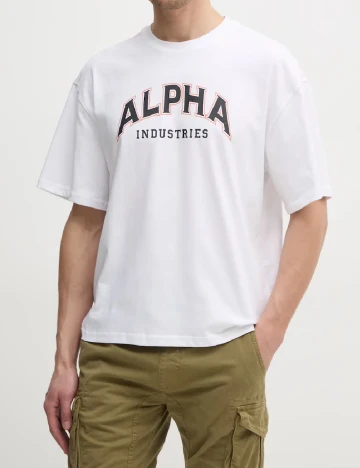 Tricou ALPHA INDUSTRIES, alb
