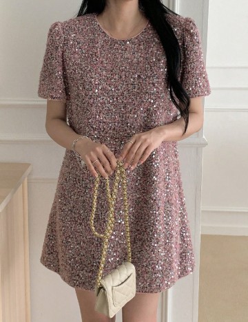 
						Rochie scurta Dazy, roz