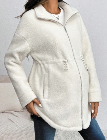 Jacheta SHEIN Maternity, alb