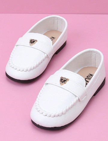 
						Mocasini Shein Kids, alb