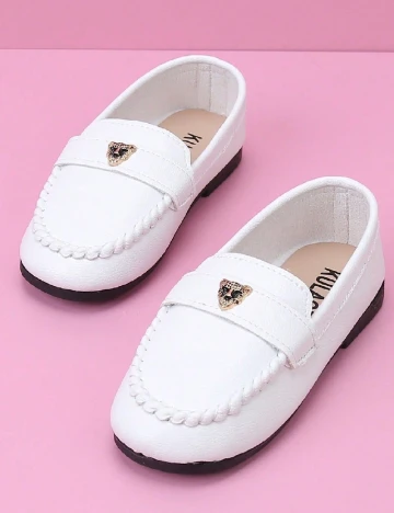 Mocasini Shein Kids, alb